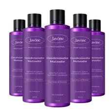 kit 5 Condicionador Matizador Roxo Javône 500ml Profissional | Hidratação, Brilho e Neutralização do Amarelado