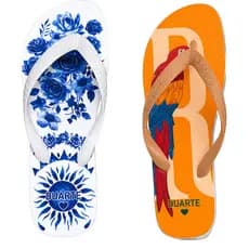 Kit Chinelos 2 pares Feminino Casual Estampado confortavel