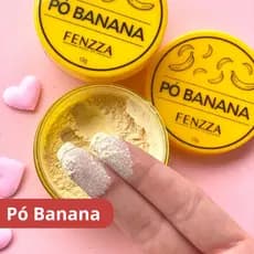 Pó Banana Pó Translúcido Pó Finalizador Iluminador Rosa Mosqueta Vegan  Pó Solto CBA Fenzza