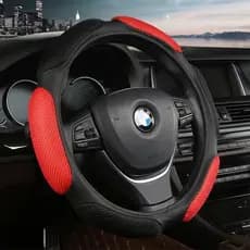 VL02 - Capa Para Volante De Carro Antiderrapante Fibra de Carbono Respirável Esponja Almofada Universal 38cm