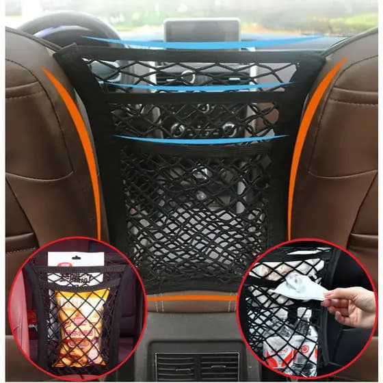 Saco Rede De Armazenamento De Encosto / Assento De Carro Universal De 3 Camadas Traseiro
