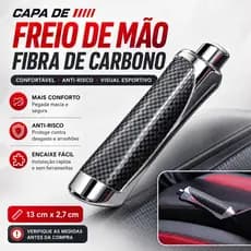 Capa Proteção Do Freio De Mão Carro E Manga De Decoração Cabo Antiderrapante Com Padrão De Fibra De Carbono ZEM