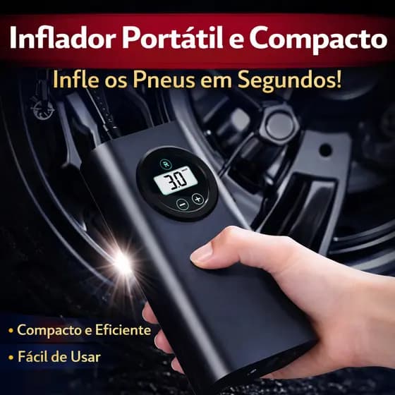 Compressor Detector de Ar Portatil Recarregavél Com Fio Sem Fio Digital USB Calibrador Pneu de Carro Automóvel ZEM