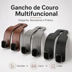Gancho Universal Para Encosto De Cabeça De Assento De Carro-Duplo Couro Premium Cabide De Liga Grande Com Suporte ZEM