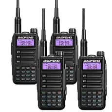 Kit 4 Radios Comunicador Baofeng UV16 Walk Talk Longo Alcance Dual Band a Prova d’água