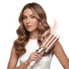 Modelador Ondulador de Cachos Triondas 32mm Profissional de Cerâmica Fogomax Bivolt 200°C Com Luva de Proteção