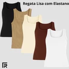 Regata Básica Ribana Feminina Algodão Lisa Verão 505376-C3