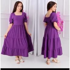 Vestido Longo manga princesa  infantil y juvenil material,dunha,suceso para vendas,linda,para natal