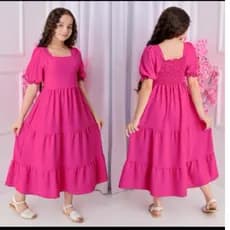 Vestido Longo manga princesa  infantil y juvenil material,dunha,suceso,linda,para natal