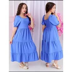 Vestido Longo manga princesa  infantil y juvenil material,dunha,suceso para vendas,linda,para natal.