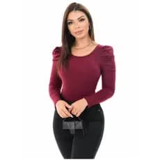 Blusa Princesa Manga Longa Canelada