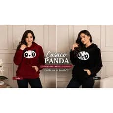 CASACO PANDA PELINHO MODA INVERNO