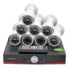Kit Completo 8 Câmeras De Segurança Bullet Hd 720p + Dvr Cabos Luatek