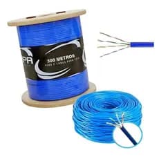 Cabo Cftv  Bobina 300mts  04 Pares Azul Frapa