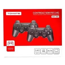 Controle Joystick Sem Fio 2.4ghz Usb videogame Pc Notebook Kit 2 Peças