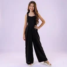 Macacão Juvenil Pantalona e Longo com Alça Ajustável