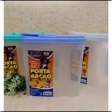 Pote Porta Ração para Cachorro 1,7L Erca Plast - Design Moderno e Tampa Prática