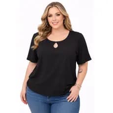 BLUSA FEMININA TENDENCIA MODA PLUS SIZE 2026   G1 G2 G3 SOLTINHA