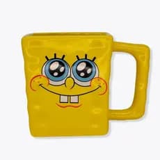 Caneca 3D Bob Esponja Quadrada 450ml Nickelodeon - Ornamento Decorativo - Zona Criativa