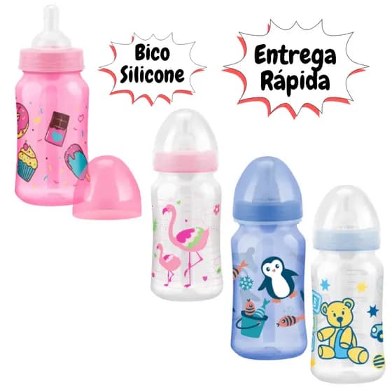 Mamadeira Super Bico em Silicone 270ml