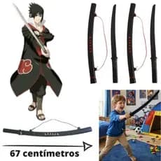 Brinquedo Espada De Brinquedo Samurai Com Bainha Kit 2 Unidades Naruto Sasuke