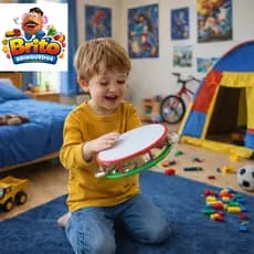 PANDEIRO DE PLASTICO INFANTIL 17 CM 3 UNIDADES
