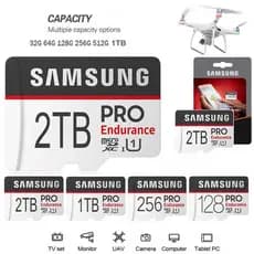 Cartão Micro TF Classe 10 , 256GB , 128GB , 64GB , 32GB , De Memória , 1TB , 2TB Flash De Alta Velocidade , A3 , U3 , Mi