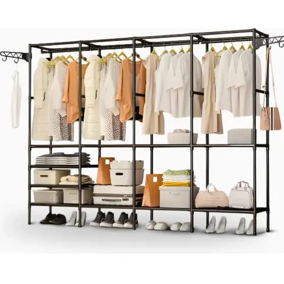 Guarda Roupas Aberto Closet Arara Quadrupla Organizadora