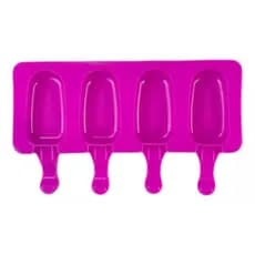 Forma De Silicone Rosa Para Picolé Mini Magnum E Bolos