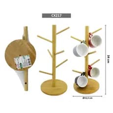 Suporte para Xícaras em Bambu Natural