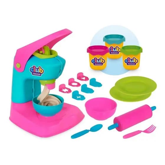 Kit Club Massa Maquina De Sorvete Infantil Le Chef Com Massinha De Modelar / Kit Mister Massa Divertida Briqnuedos