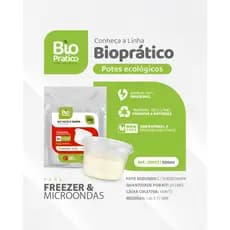 Pote Plástico Redondo 500ml Pote Para Bolo Sorvete Doces - BP Potes kit com 24 /48 / 72 / 96 unidades