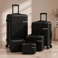 Kit Malas Conjuntos  De Viagem Estrutura Resistente Premium  2 Malas 10kg E 12kg  + 3 frasqueira P M G