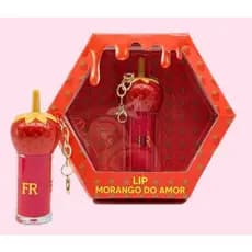 Gloss Labial Morango Hidratante  Ultra Brilho  Lábios Macios e Cheirosos com Chaveiro