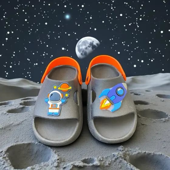 Chinelo Nuvem Infantil Menino Slide Astronauta Macio Confortável e Lev