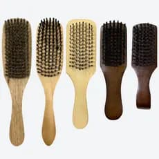 Escova Escovinha Pincel de Disfarce Madeira Barbearia Profissional Beauty Salu