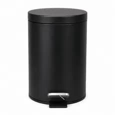 Lixeira Banheiro E Cozinha Preta 5L Com Pedal E Cesto Removível Antiodor 🚀