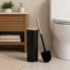 Escova Sanitária com Suporte - Preta