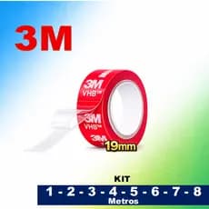 Fita Dupla Face Extra Forte 19mm da 3M Pronta Entrega Kit 1 a 8 metros