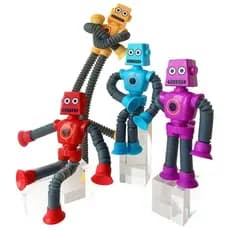 Robô Cartoon Tubo Telescópico Fofo Descompressão Design Criativo Brinquedo lina_bolsas_shop