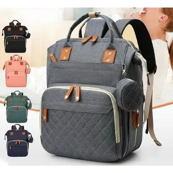 Mochila Bolsa Maternidade Mamãe Bebê Impermeável Porta mamadeira Fralda Menina Menino Lina Bolsas Shop