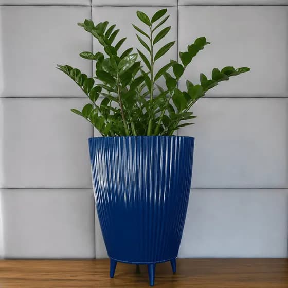 Vaso Planta Canelado 34x26 Coluna Decorativo Jardim Sala Moderno Resistente Jardim