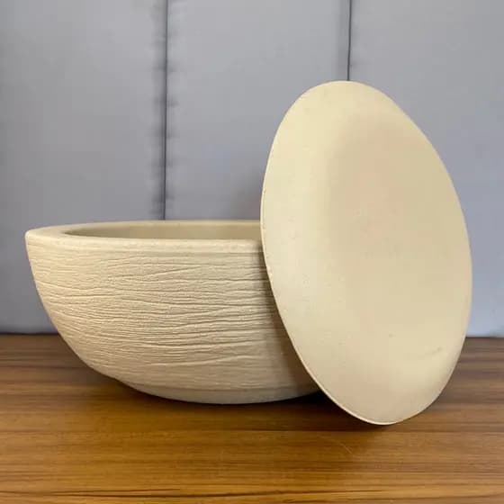 Vaso Planta Decorativo Polietileno Bacia Redonda Grande Prato Coletor 34x16
