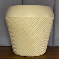 Vaso Plantas Decorativo Cachepot Bojo Egípcio Polietileno 25x22cm