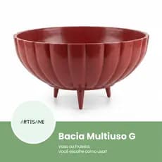 Vaso Decorativo Bacia Moranga 16x34 Alto Brilho Jardim Planta Cachepô Multiuso Fruteira
