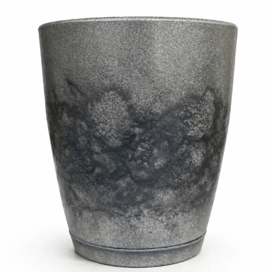 Vaso decorativo plantas coluna bojo marmorizado polietileno prato coletor