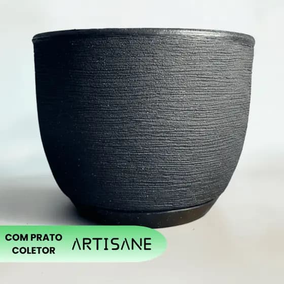 Vaso polietileno plantas jardim sala luxo escovado bojo pequeno prato coletor N1