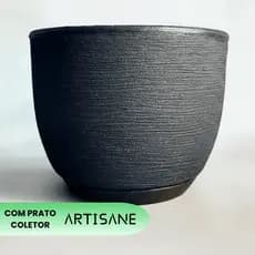 Vaso polietileno plantas jardim sala luxo escovado bojo pequeno prato coletor N1