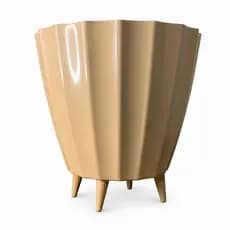 Vaso Planta Decorativo Polietileno Cachepot Bojo Cacau Pé 22x25