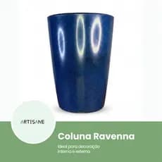 Vaso Decorativo Plantas Coluna Redonda Cone Lisa Ravenna Polietileno 31x24